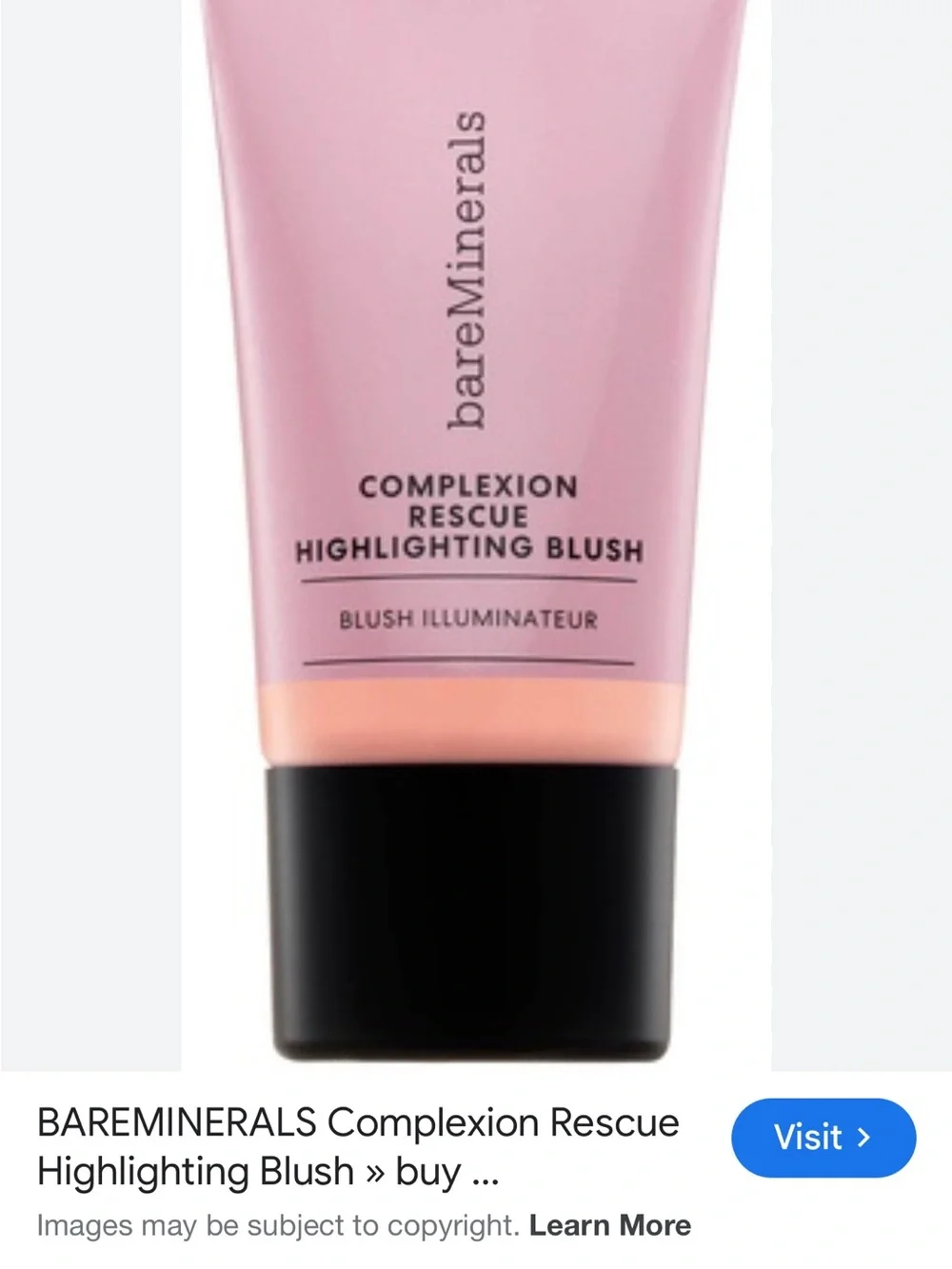 NIBbareMinerals Complexion Rescue Highlighting Blush — Light Pink rose gold 15 m